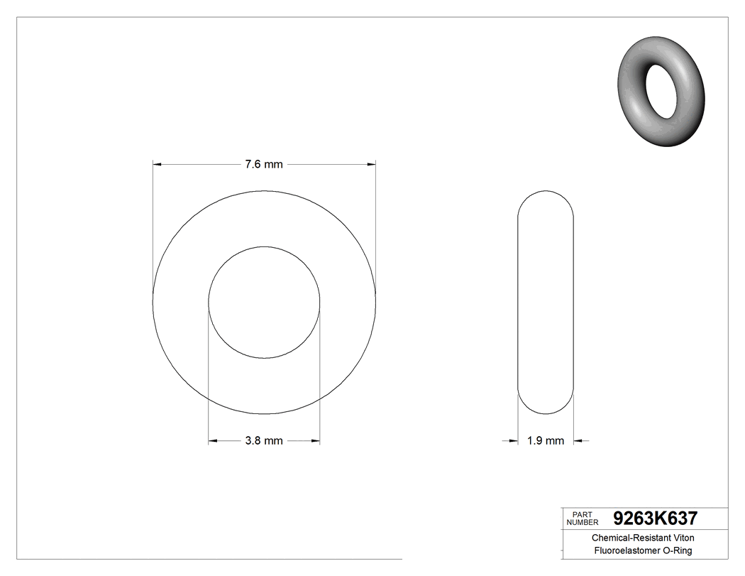 Technical drawing - 9263K637